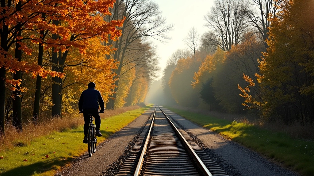 Heritage trail in different seasons showing autumn foliage, winter conditions, and spring greenery changes