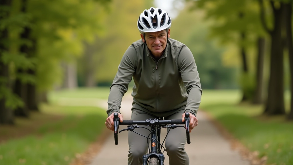 Close-up of a cyclist adjusting saddle height on a heritage trail bike with proper form and posture demonstrated